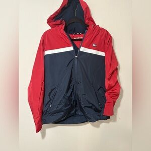 Tommy Hilfiger Sport Men’s Windbreaker Jacket Size Large Red/Navy/White